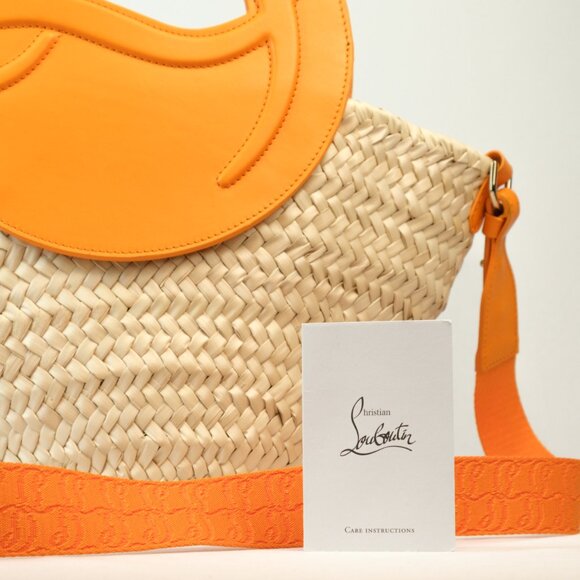 Christian Louboutin Small Biloumoon Basketweave Handbag, Orange - Picture 13 of 13